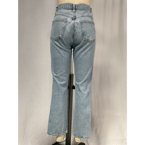Agolde Pinch Waist Blue Cotton High Rise Kick Denim Jean Size 26 - Picture 3 of 5